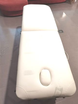 Camilla de masaje plegable blanca