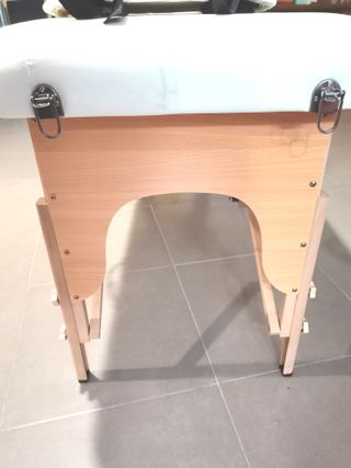 Camilla de masaje plegable blanca