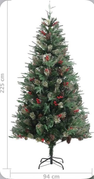 Árbol Navidad GuyAna 225cm con piñas y bayas