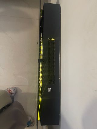 Elegante chimenea eléctrica negra