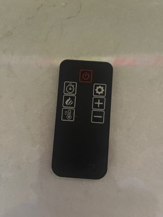 Elegante chimenea eléctrica negra