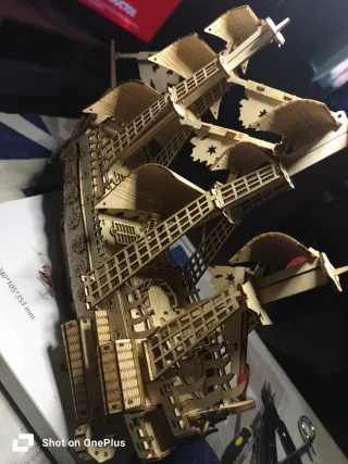 Maqueta Barco Pirata Madera Ensamblado