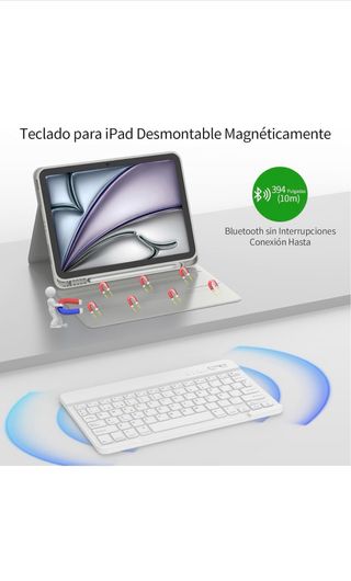 Funda TQQ iPad Air 11 M3/M2 con Teclado