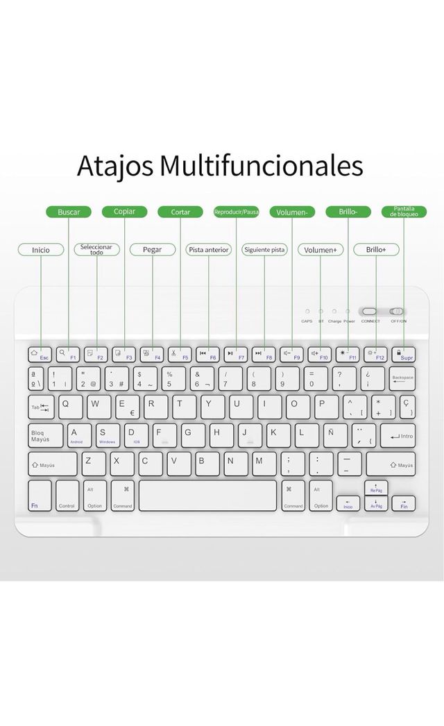 Funda TQQ iPad Air 11 M3/M2 con Teclado gris