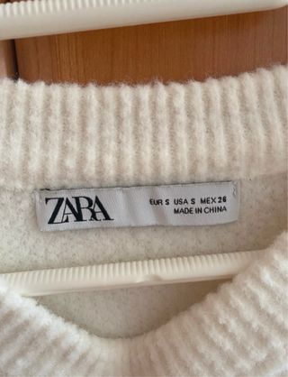 Jersey Zara corto blanco