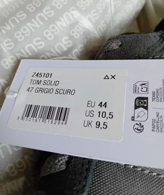 ✅️SUN68 Sneakers Uomo Tg 44 Grigio Verde