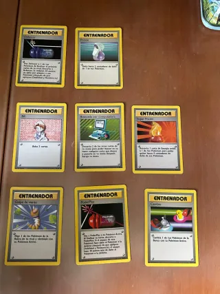 Lote 9 Cartas Entrenador Pokémon base set