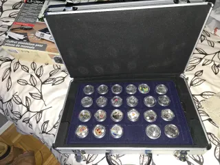 Maletín metalico para coleccionar monedas