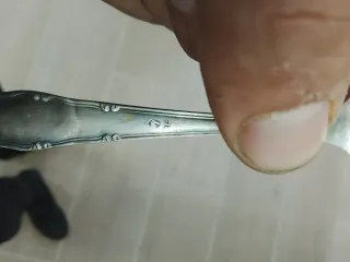 Set de 5 cubiertos de plata antiguos