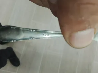 Set de 5 cubiertos de plata antiguos