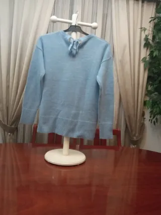 Jersey punto azul claro