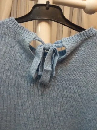 Jersey punto azul claro