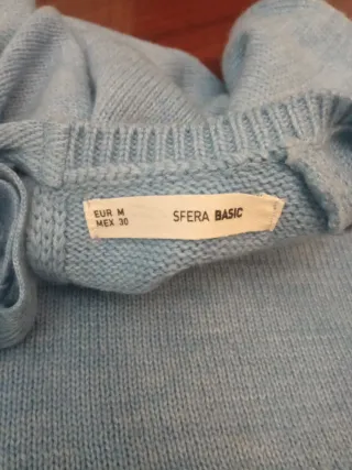 Jersey punto azul claro