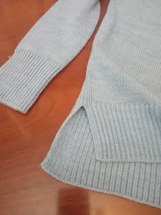 Jersey punto azul claro