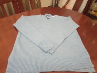 Jersey punto azul claro