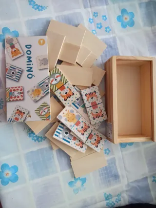 Dominó infantil de madera animales