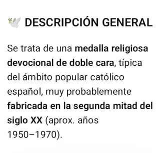 Medalla  religiosa