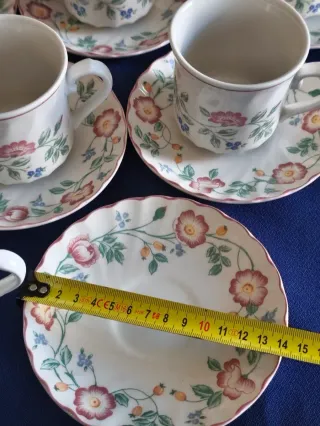 Tazas de porcelana Churchill con flores