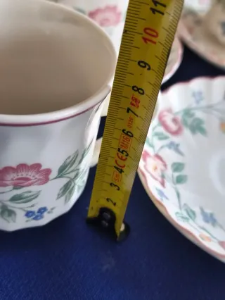 Tazas de porcelana Churchill con flores