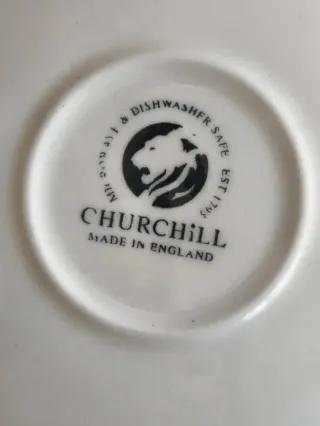 Tazas de porcelana Churchill con flores