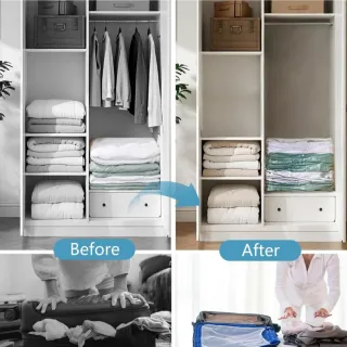 Bolsas de Vacío para Ropa + Bomba Eléctrica