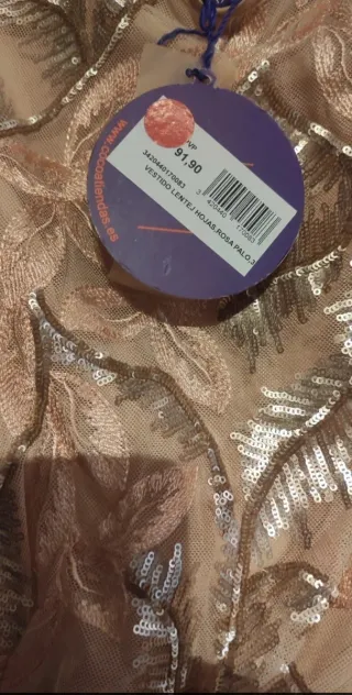 Vestido de fiesta con lentejuelas puede dar 42 tal