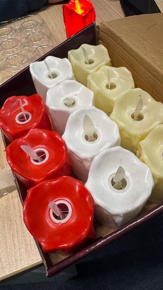 Velas LED de Plástico - 12 Unidades