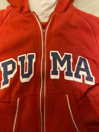 Felpa Puma Zip Rossa Vintage