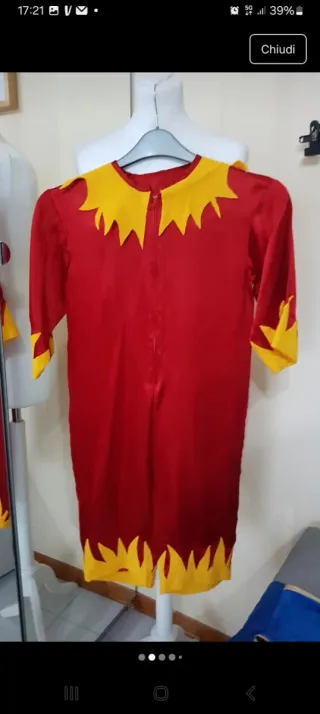 Costume Carnevale Diavoletto Rosso e Giallo