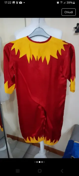 Costume Carnevale Diavoletto Rosso e Giallo