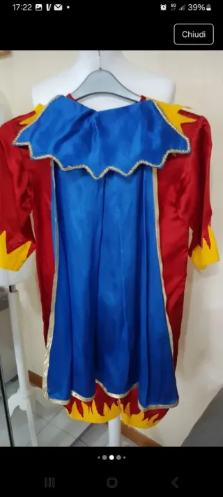 Costume Carnevale Diavoletto Rosso e Giallo