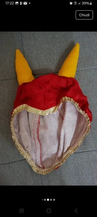 Costume Carnevale Diavoletto Rosso e Giallo