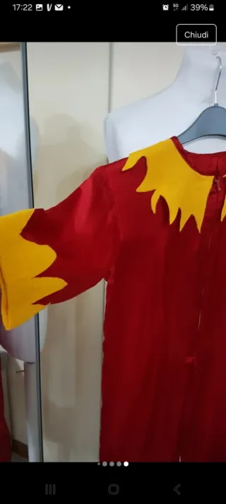 Costume Carnevale Diavoletto Rosso e Giallo