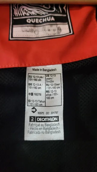 Cazadora niño azul y roja