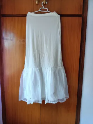 Vestido de novia hecho a mano blanco roto