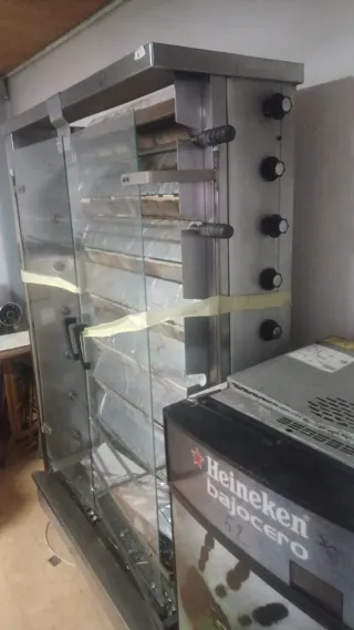 Asador de pollos acero inoxidable 7 bandejas