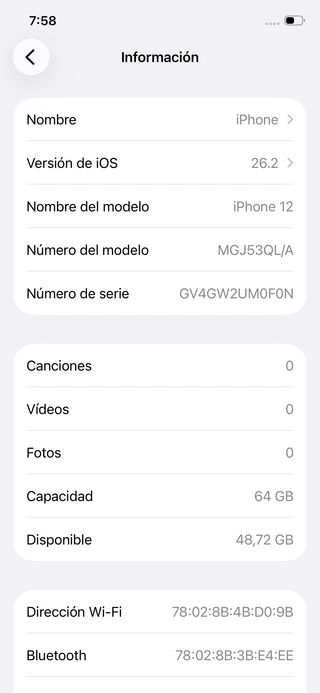iPhone 12 64GB 86% Batería Buen Estado