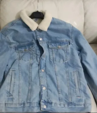 Cazadora vaquera Bershka borrego XL