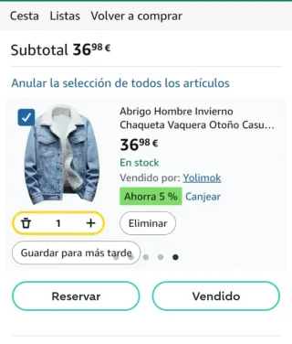 Cazadora vaquera Bershka borrego XL