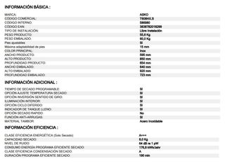 Secadora AEG T608HX.ST