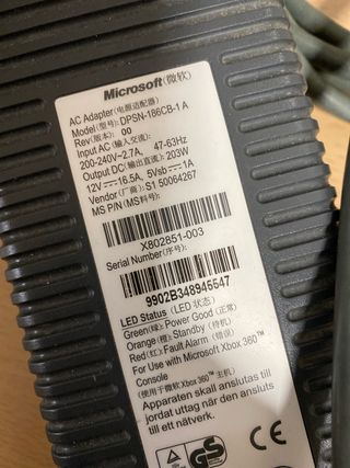 Fuente Alimentación Xbox 360 Microsoft V85