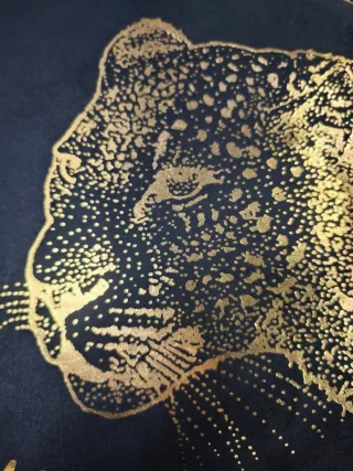 Cuscino decorativo nero e oro