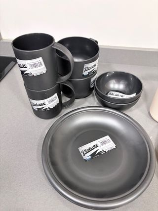 Vajilla Camping Picnic 4 Servicios Plástico