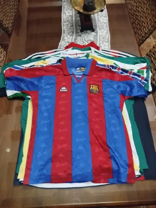 Camiseta Kappa Vintage Roja y Azul FC Barcelona