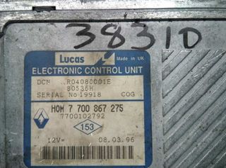 7700102792 centralita renault megane 1.9 dt 646574