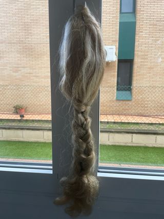 Peluca Rapunzel Niña Trenza Dorada