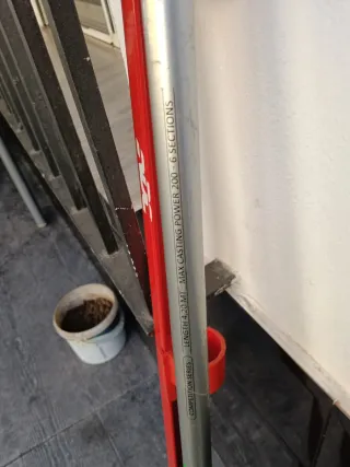 Caña de pescar y carrete