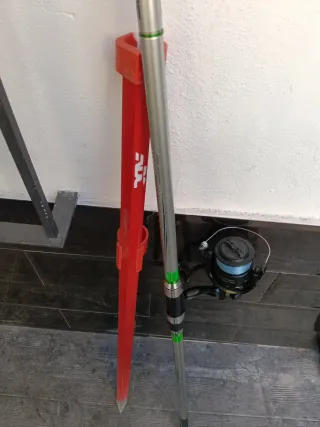 Caña de pescar y carrete