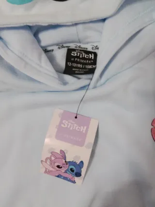 Felpa bambina Stitch con orecchie 12-13 anni