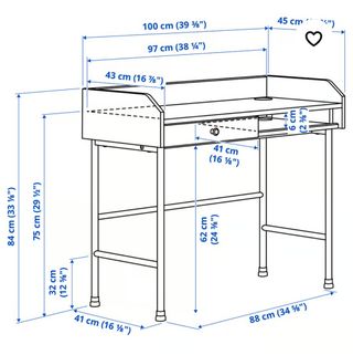 Escritorio Blanco Hauga Ikea
